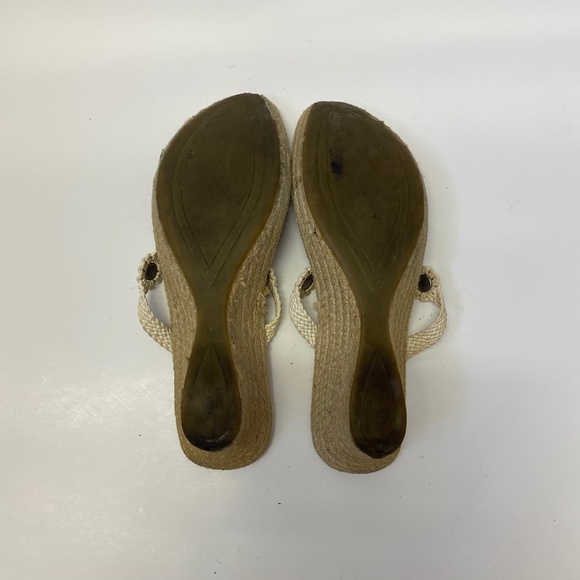 Rattan Open Back Stappy Turquoise Beaded Sandals - Picture 6 of 6